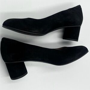 BeautiFeel Black Suede Block Heels, 38 (7.5-8)